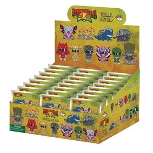 Godzilla vs. Mighty Morphin Power Rangers 3D Foam Bag Clip 24 Count Case Series1